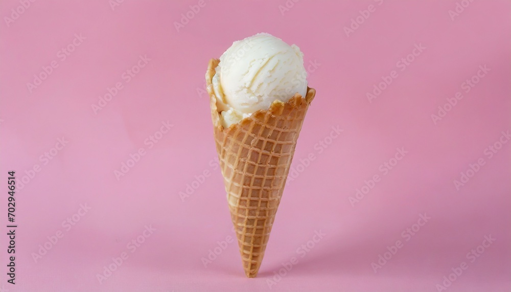 ice cream cone isolated on a pink background ice cream cone isolated on a pink background