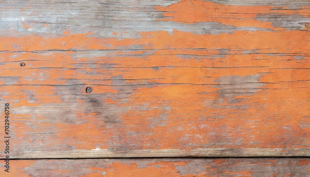old wood plank with peeled orange paint rough and weathered wood surface old wood plank with peeled orange paint rough and weathered wood surface