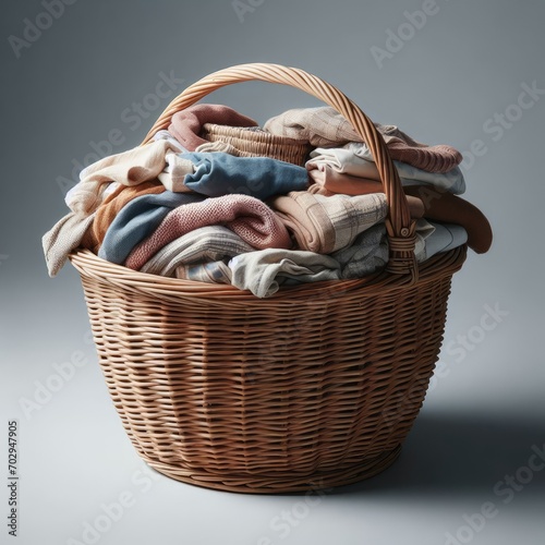 basket with clothes 