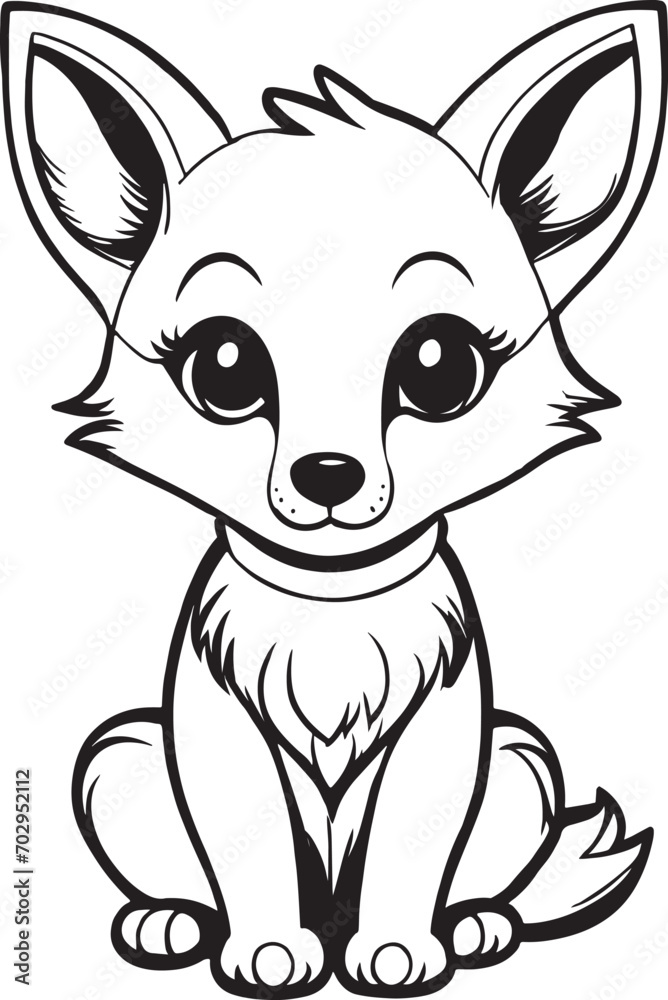 cute Fox coloring page