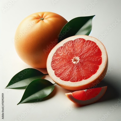 grapefruit on a white background 