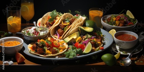 Los Tacos No.1 Culinary Fiesta, A Visual Extravaganza of Authentic Mexican Flavors, A Gastronomic Journey Unveiled."