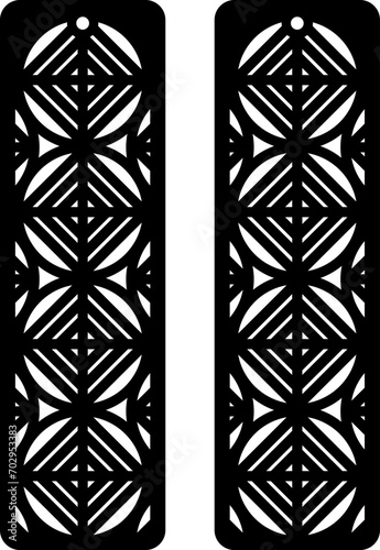 Laser Cuttting Rectangle Earrings Digital Template