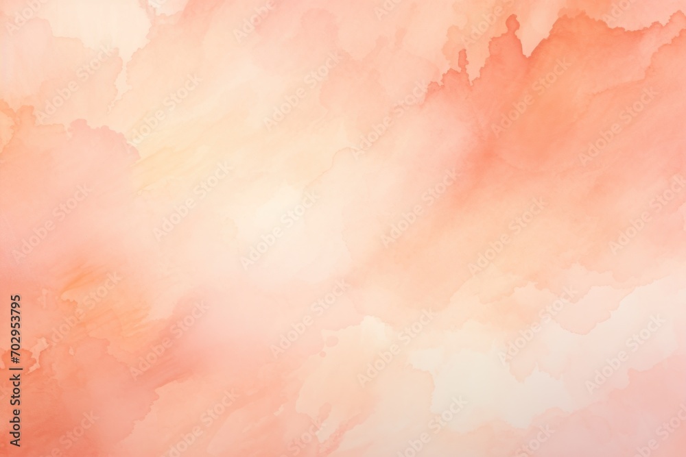 Peach watercolor abstract background