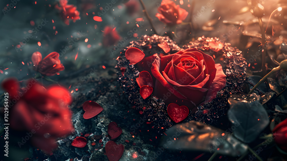 rose valentime_blackground rose valentime_blackground