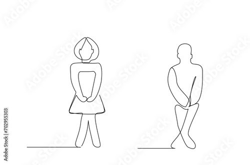 woman man toilet wc sign information icons line art design