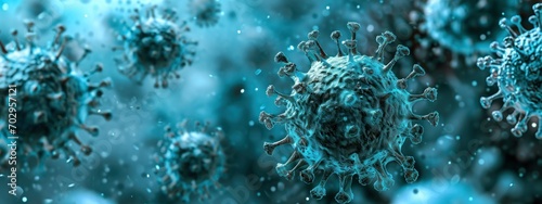 virus or bacteria closeup banner. concept health, epidemic. illnesses photo