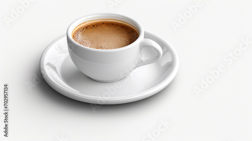 Perfect white coffee cup with steam isolated on white © Muhammad