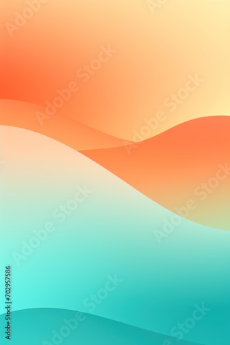 Orange mint cyan pastel gradient background