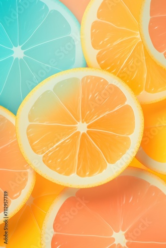 Orange lemon teal pastel gradient background 