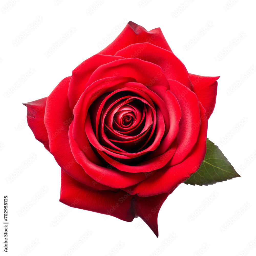 Blooming Bright Red Rose Realistic Flower Blooming Bright Red Rose Realistic Flower