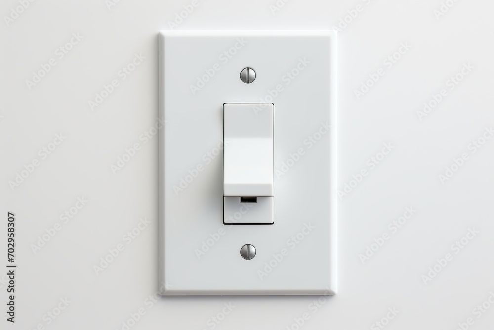 Light switch on white background Light switch on white background