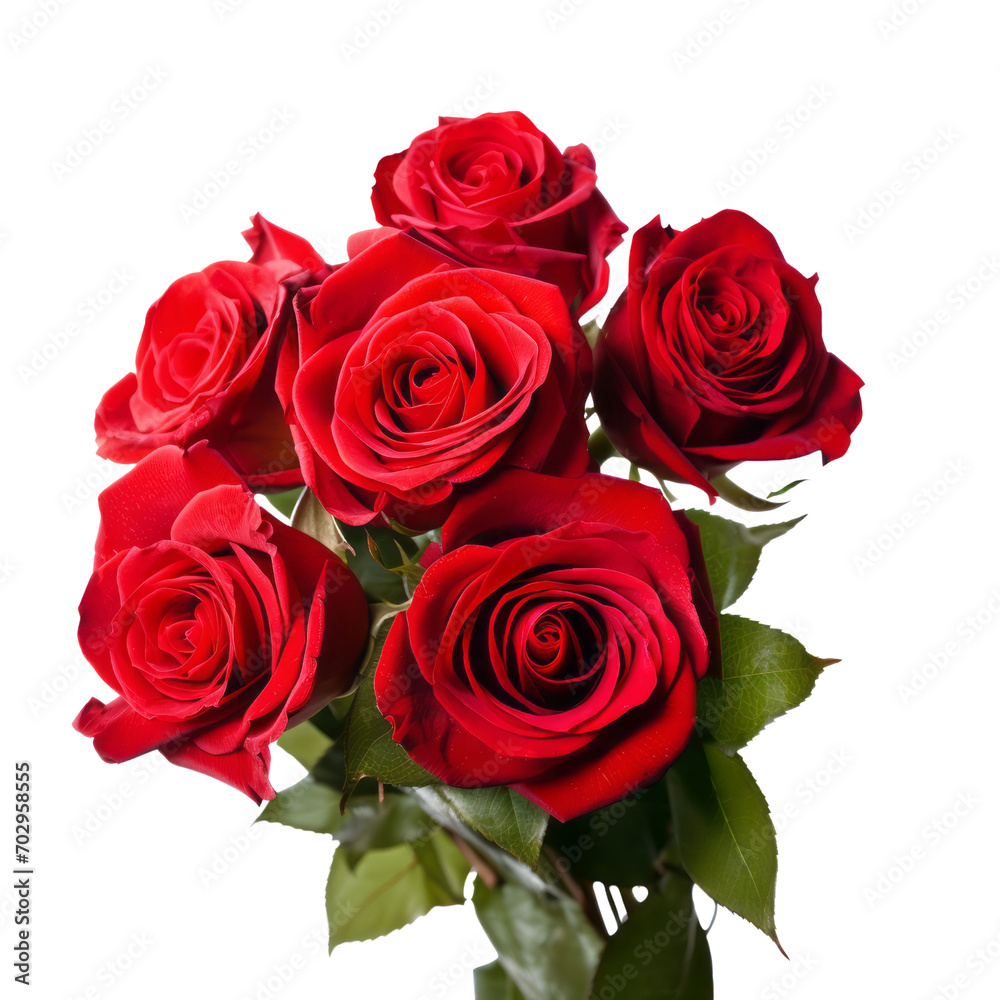 Fototapeta premium Realistic Flower Bouquet Of Red Rose