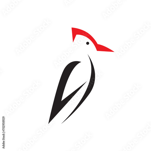 woodpecker logo design vector image photo