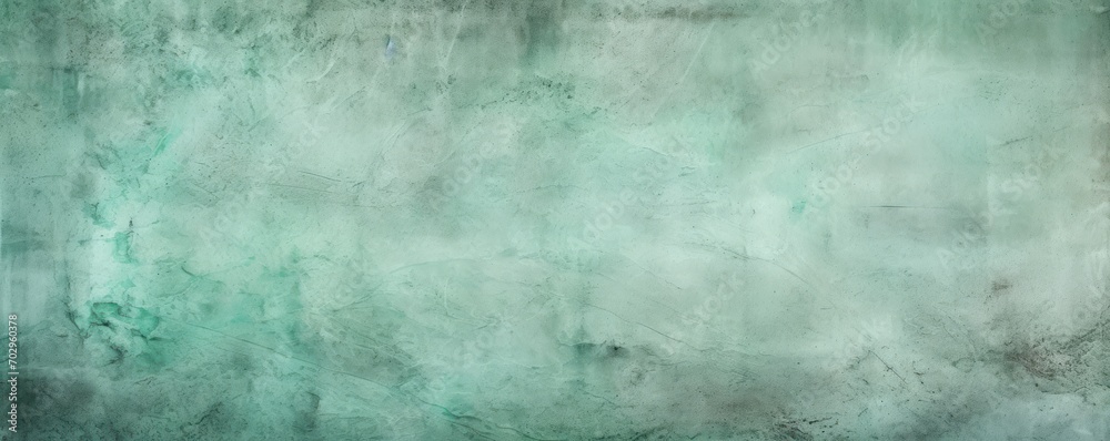 Mint Green background on cement floor texture 