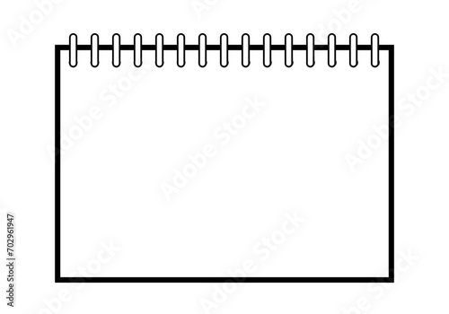 Icono negro de libreta o bloc de notas.