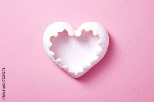 Heart symbol on pink background with space for text, valentine's day