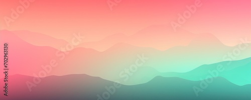 Magenta peach mint pastel gradient background photo