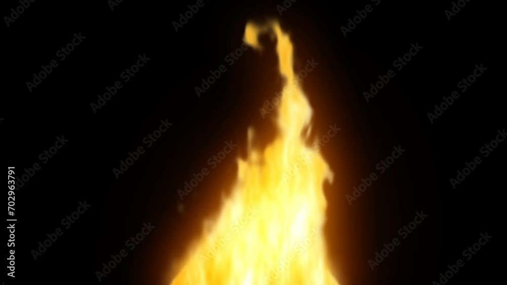 Animation of a fire on a transparent background, alpha channel render. Animation of a fire on a transparent background, alpha channel render.