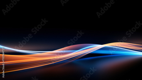 abstract light lines on a black background LED
