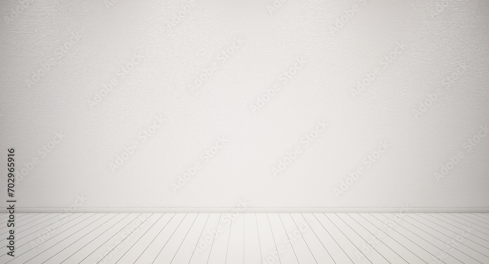 3d Rendering of interior. Blank grunge light gray wall and white wooden floor. Retro design. Textured background. 3d Rendering of interior. Blank grunge light gray wall and white wooden floor. Retro design. Textured background.