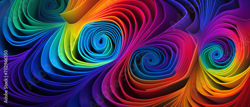 An abstract colored spiral pattern in the style