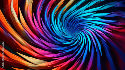 An abstract colored spiral pattern in the style