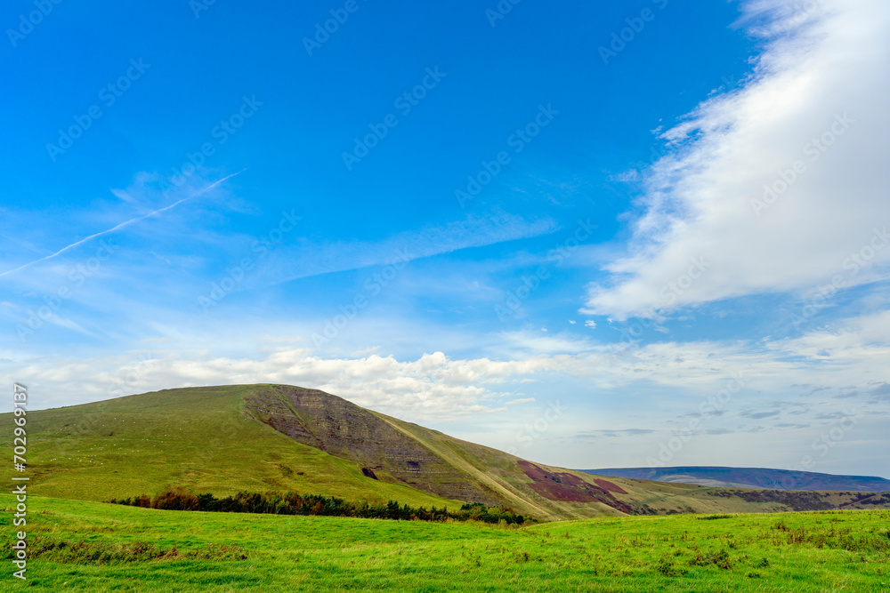 landscape with blue sky, Winnats Pass