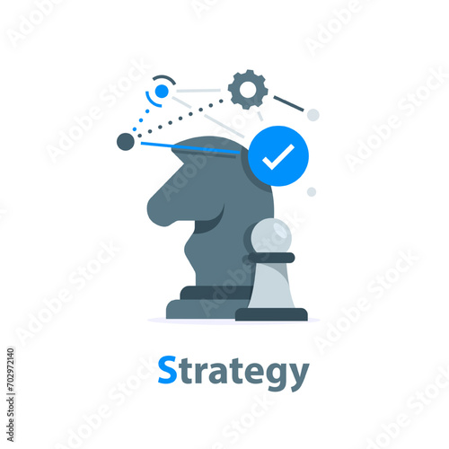 Chess pieces business sign corporate identity template for Chess club or Chess school