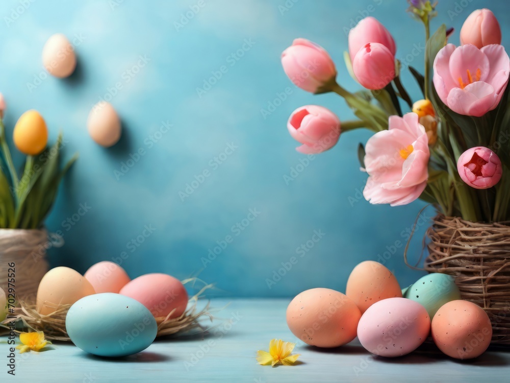 Joyful Easter celebration with a bright background