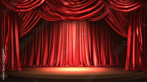 Red Curtain Stage: The Ultimate Showmanship and Elegance in Theatre Design photo