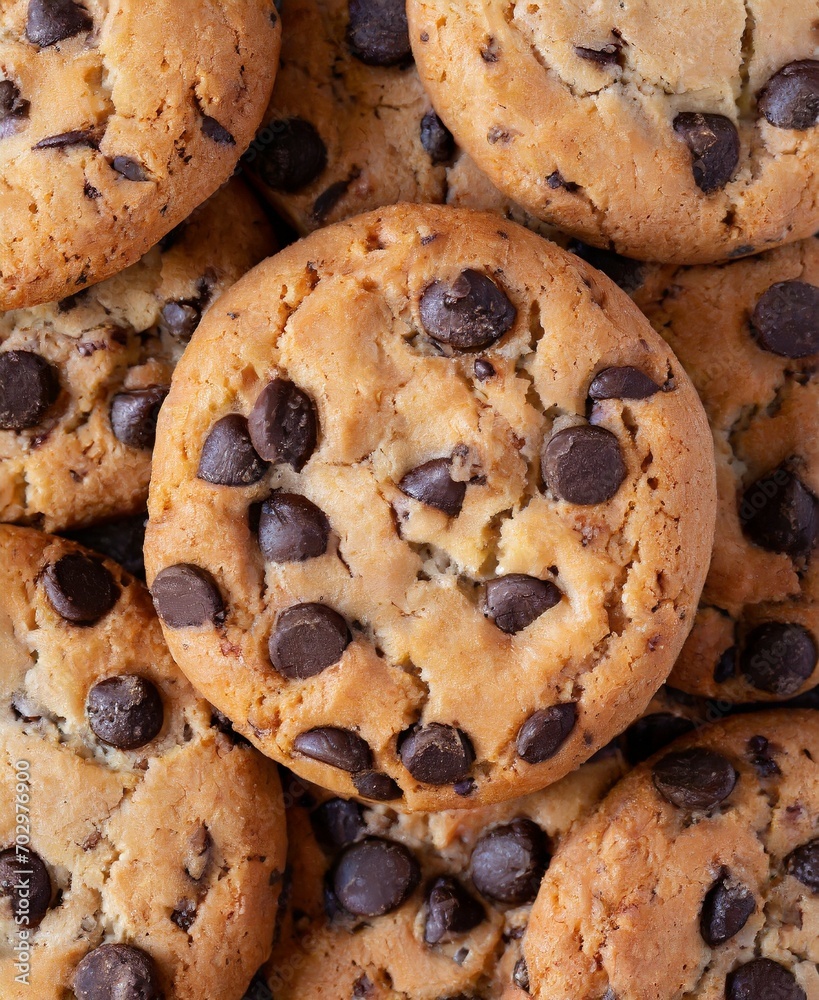 Cookies with chocolate chips background Cookies with chocolate chips background