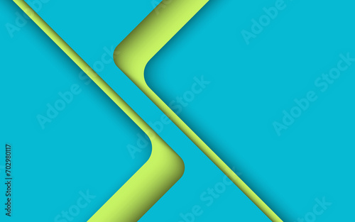 Blue and green triangle geometric vector background. Modern design template for your business. Overlap layers on blue background