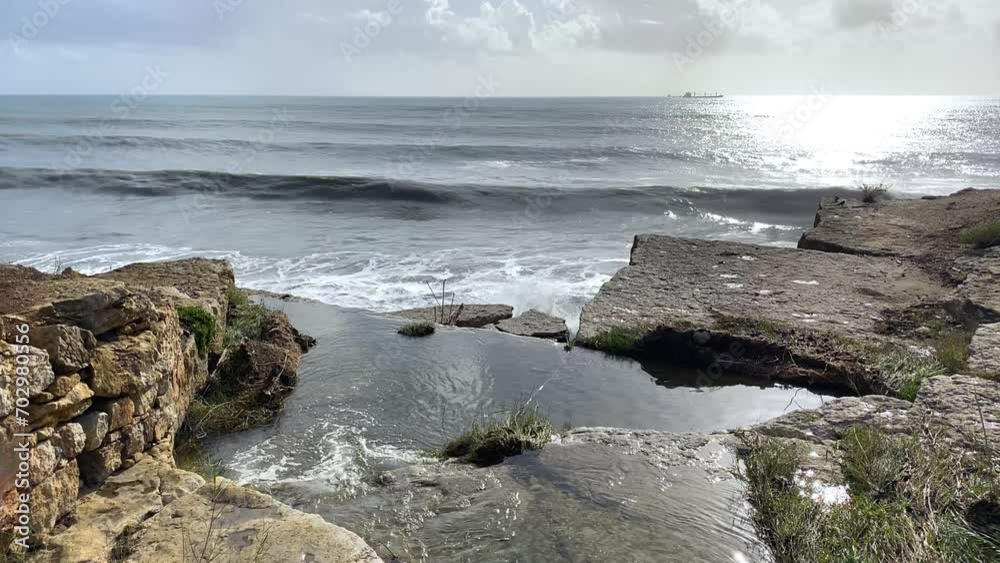 Panoramic ocean views, tranquil landscape Panoramic ocean views, tranquil landscape