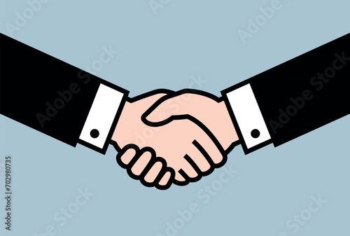 Handshake icon. Symbol of business, trust, contract or agreement. The ritual of a transaction or purchase, a greeting or farewell. A gesture of gratitude, congratulation or reconciliation.