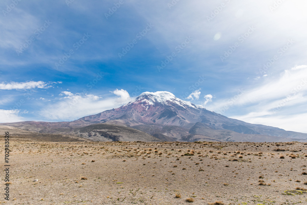 landscape with blue sky and clouds