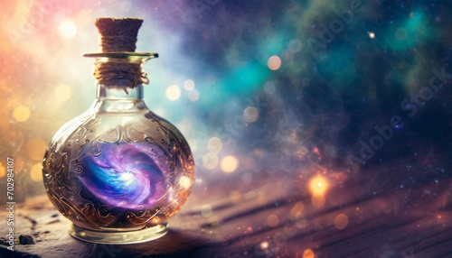 Mystic Potion Bottle Close-up Shot