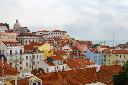 Wallpaper Mural Alfama viewpoint, Miradour of Santa Luzia in Lisbon, Portugal Torontodigital.ca