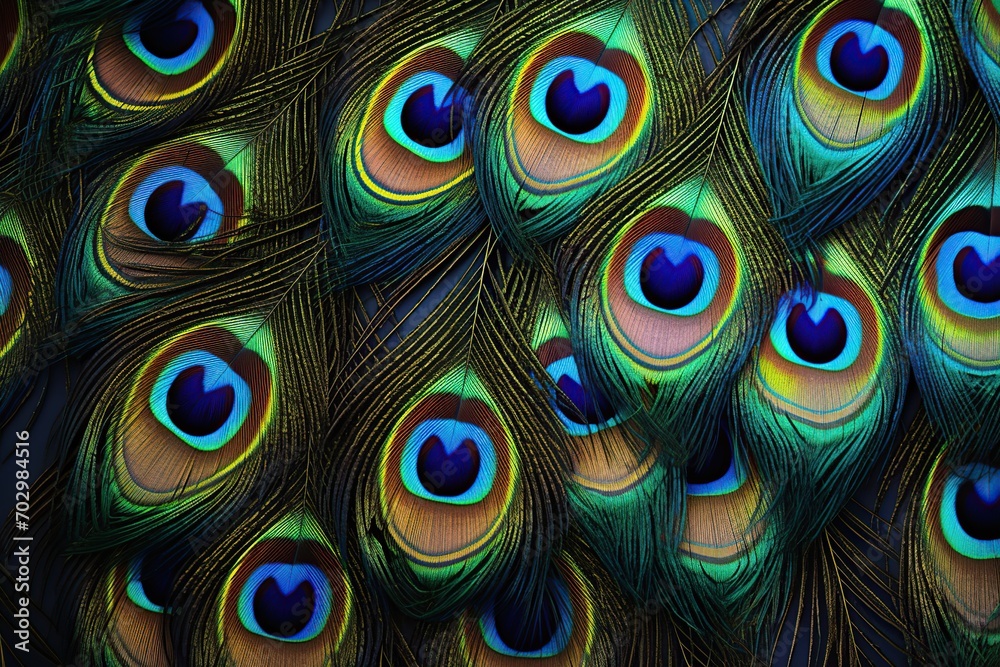 Obraz premium Peacock feathers background