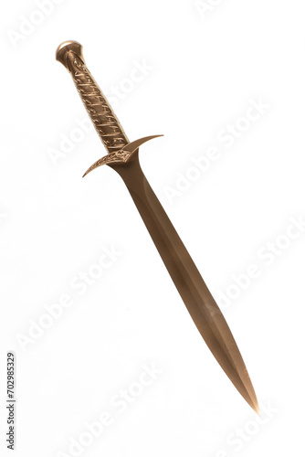 golden king sword isolated on white background
