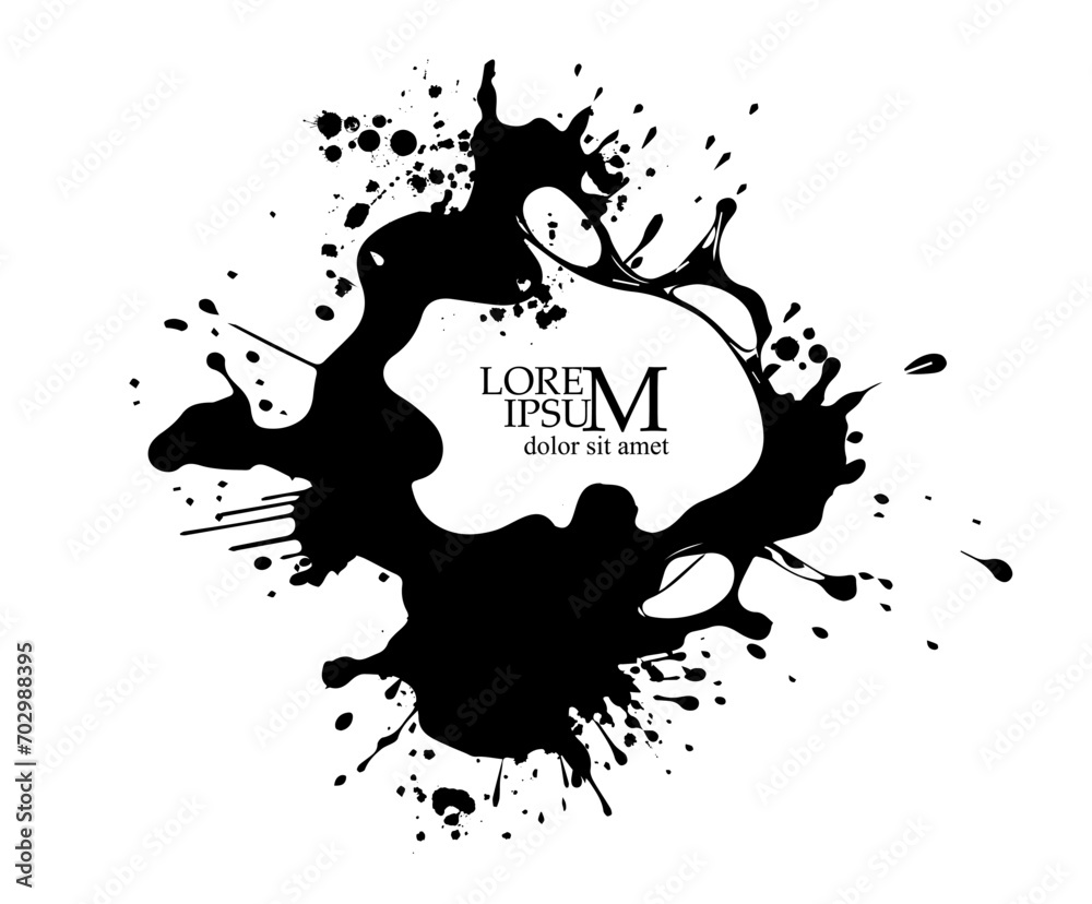 Abstract black blot object. hand drawing. Not AI, Vector illustration Abstract black blot object. hand drawing. Not AI, Vector illustration