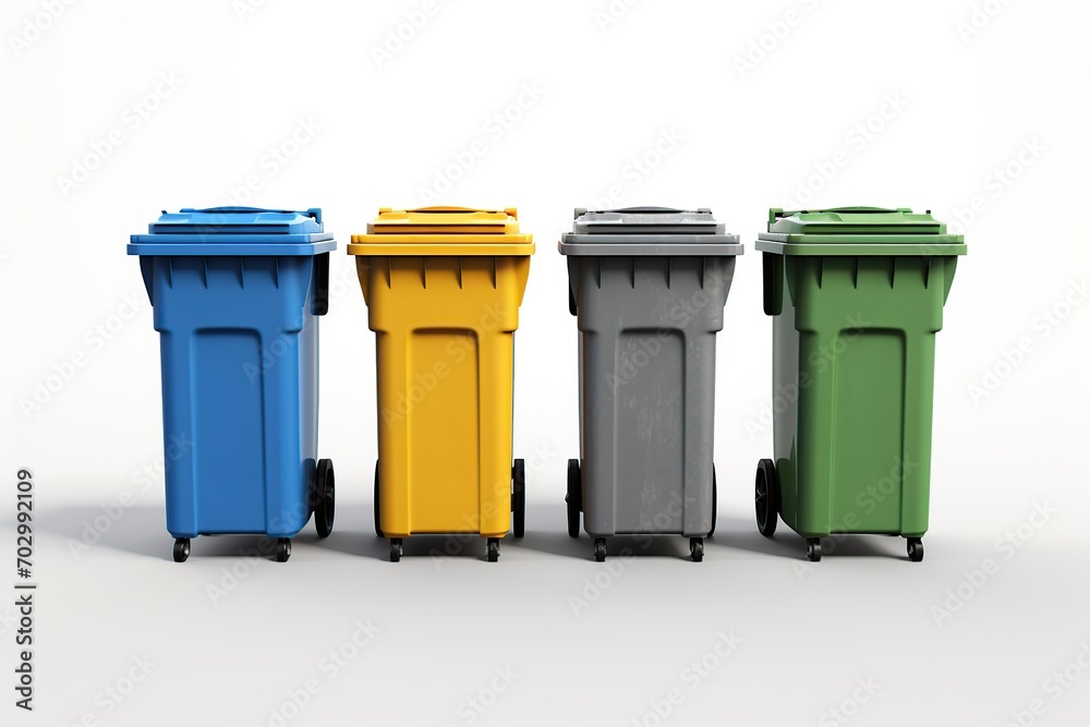 Recycle bins isolated on white background Recycle bins isolated on white background