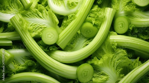  a pile of celery that has been cut into smaller pieces and arranged in the shape of a heart.