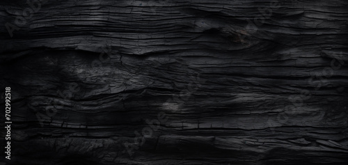 Texture of burnt ebony, background with charred wood, texture of burnt bark