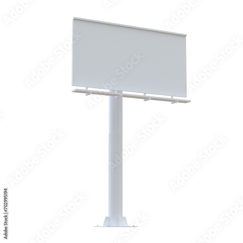 PNG transparent background outdoor advertising billboard board. White advertising field for advertising Mockup