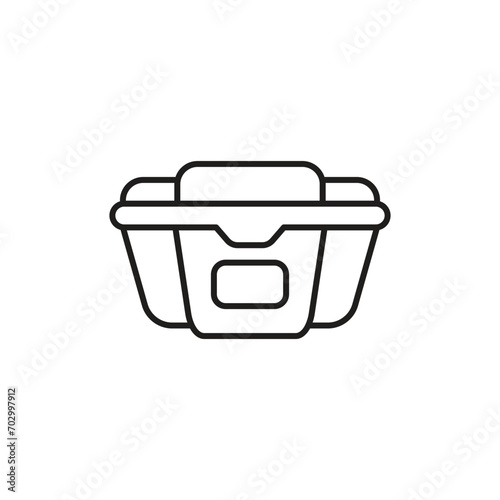 Take away food container icon design, isolated on white background, vector illustration
