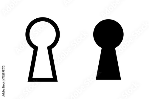 Keyhole icon set photo
