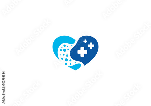 love stomach logo, medical health care symbol icon design
