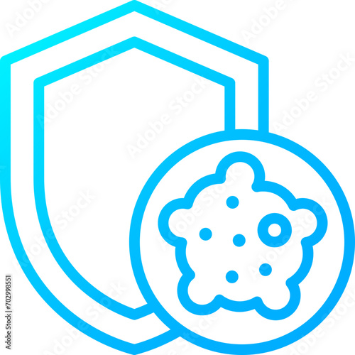 against fungus gradient icon	