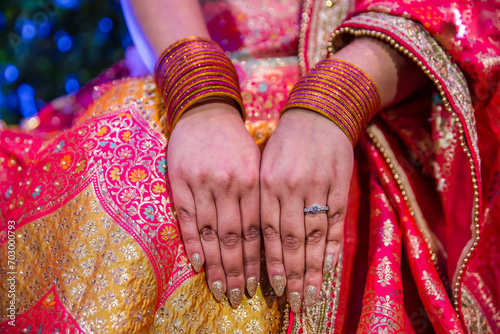 Indian bride's wedding jewelry close up © Stella Kou